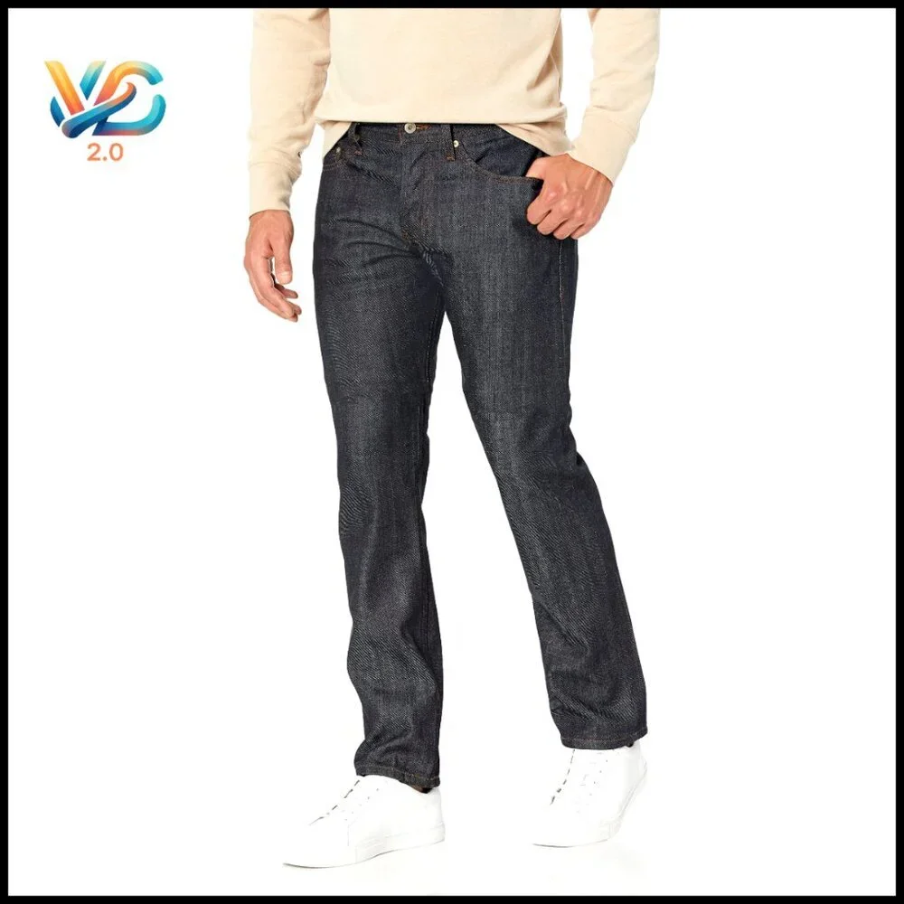 Men's Stretch Selvedge Jeans in‎ Weird Guy Fit, Five-Pocket Design